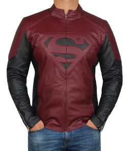 smallville Maroon Black Jacket