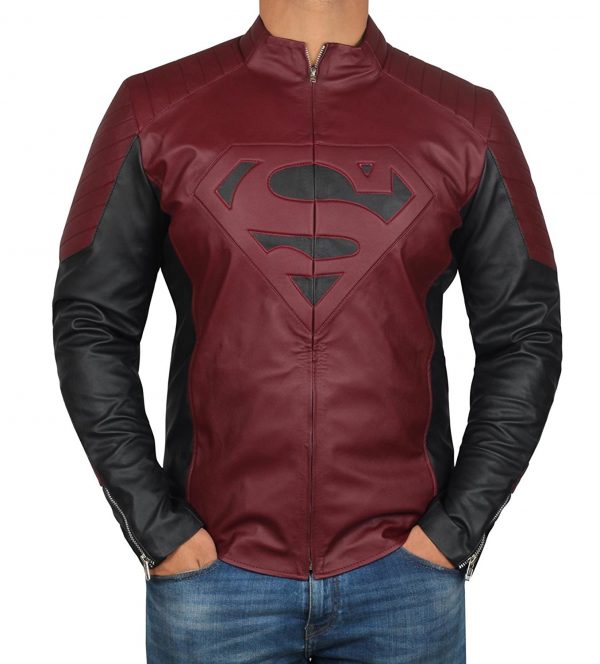 smallville Maroon Black Jacket