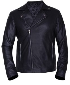 Alternative view of Finn Balor WWE Superstar Biker Leather Jacket