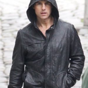 Alternative view of Tom Cruise Mission Impossible 4 Leather Jacket