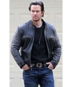 Mark Wahlberg Daddy Homes Distressed Brown Leather Jacket