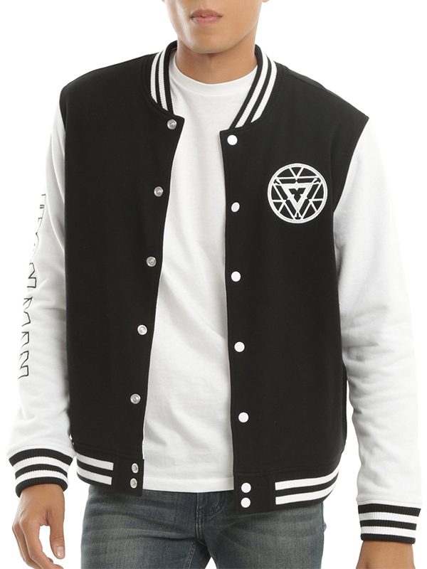 Specifications Material: Varsity Jacket Material: Fleece Collar: Round Collar Sleeve: Full Sleeves Closure: Button Closure Pockets: Front Pockets And Inside Pocket Color: Black & White