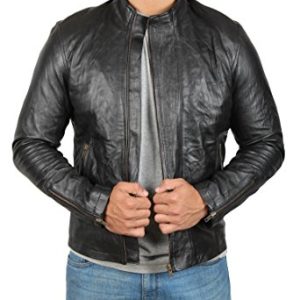 Alternative view of Tom Cruise Mission Impossible 5 Black Leather Jacket