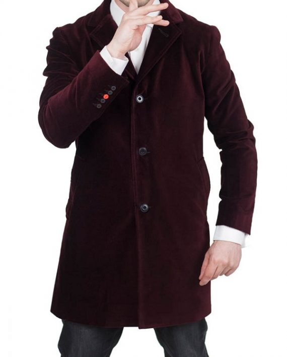 Womens navy velvet coat 12th Doctor Who replica for female cosplayers