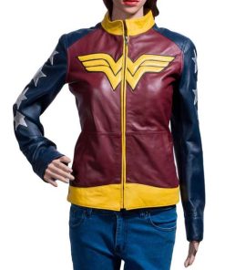 Alternative view of Diana Prince Wonder Women Leather Jacket