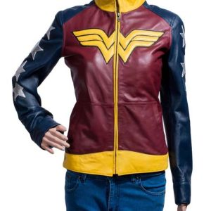 Alternative view of Diana Prince Wonder Women Leather Jacket