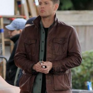 Alternative view of Dean Winchester Supernatural Season 7 Leather Jacket