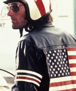 easy rider flag leather jacket