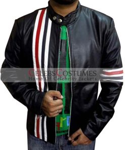 Alternative view of Captain America Easy Rider Flag Biker Leather Jacket