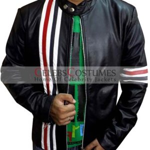 Alternative view of Captain America Easy Rider Flag Biker Leather Jacket