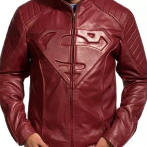 tom welling smallville red leather jacket