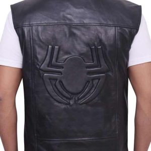 Alternative view of Spider Man Noir Leather Vest