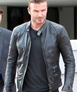 Lambskin Black Leather Jacket David Bekham