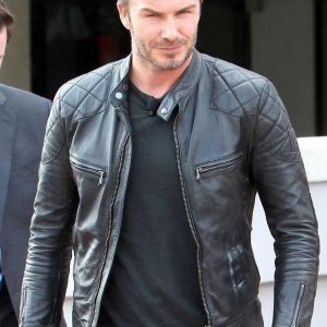 Lambskin Black Leather Jacket David Bekham