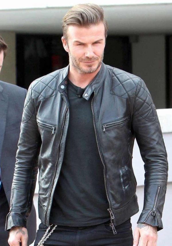 Lambskin Black Leather Jacket David Bekham