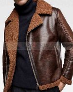 Dean Ambrose Brown Shearling Jacket