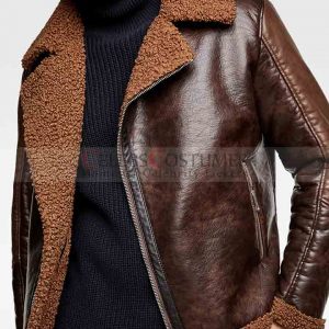 Dean Ambrose Brown Shearling Jacket