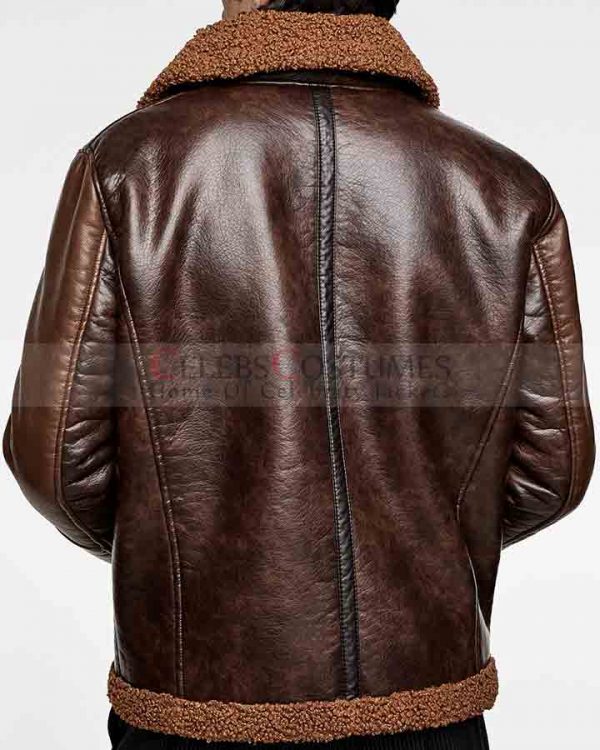 Dean Ambrose Brown Shearling Jacket Dean Ambrose Leather Jacket
