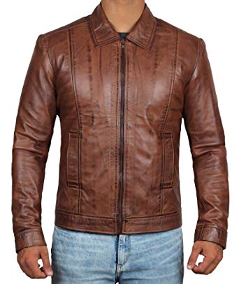 John Wick Wax Leather Jacket | Brown Fashion Leather Jacket Mens