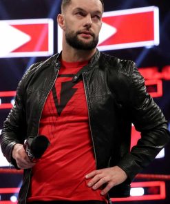Finn Bálor Black Real Leather Jacket