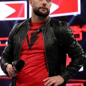 Finn Bálor Black Real Leather Jacket