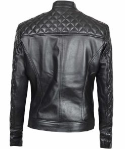 Alternative view of Slim Fit Quilted Leather Jacket For Women