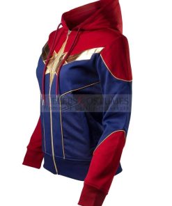 Alternative view of Captain Marvel Hoodie Cosplay Costume