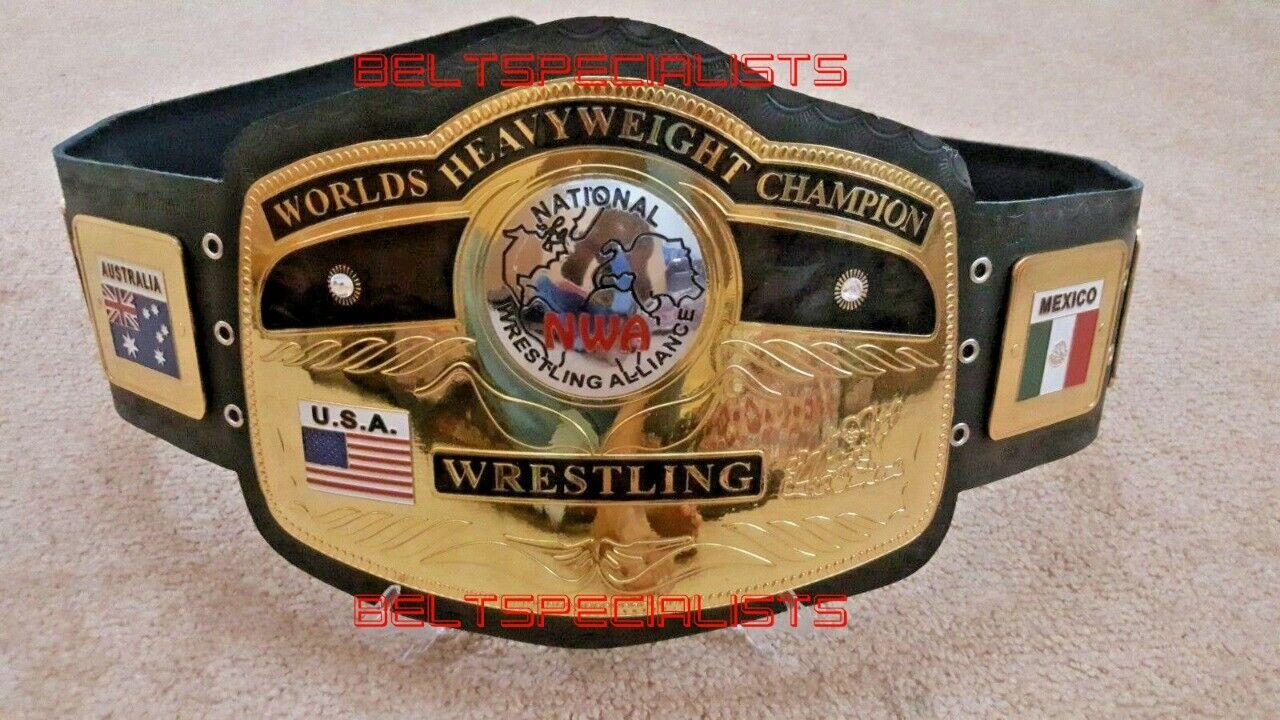 NWA Domed Globe World Heavyweight Wrestling Championship Belt Replica Zinc 