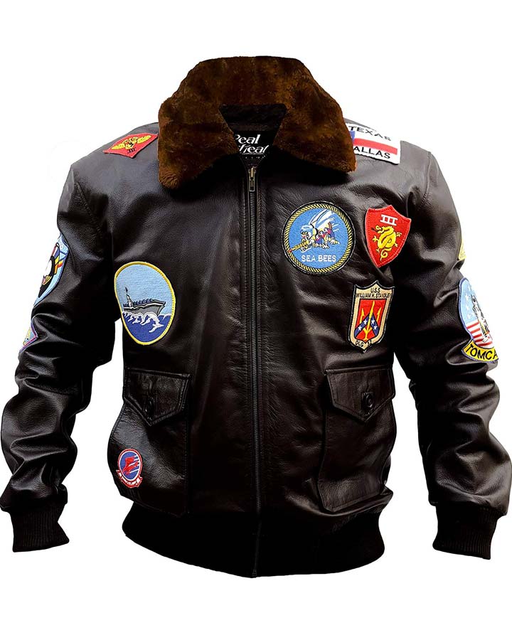 Tom Cruise Top Gun Bomber Leather Jacket | Top Gun Jacket | Sheepskin