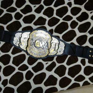 Alternative view of AEW World Heavyweight Championship Belt Dual Plated 4MM Zinc