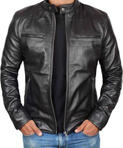 black lambskin leather jacket