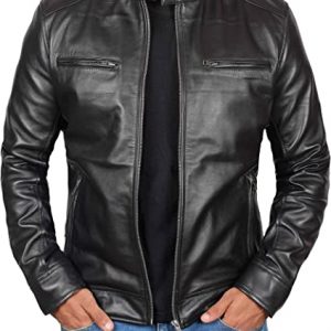 black lambskin leather jacket