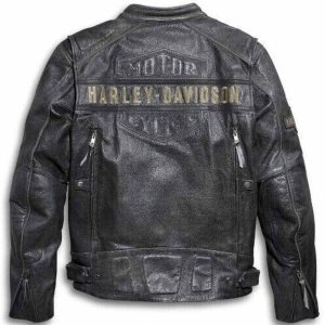 Alternative view of Harley Davidson Passing Link Jacket Triple Vent Motorcycle Black Leather