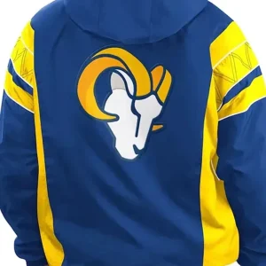 Alternative view of LA Rams Home Team Blue Starter Pullover Hoodie Jacket