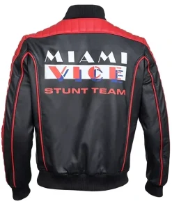 Miami Vice Stunt Team Ryan Gosling Black Leather Jacket