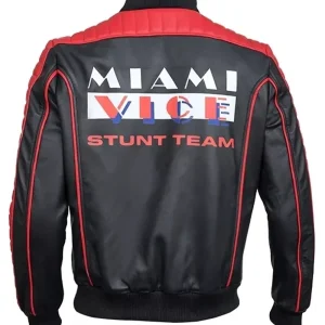 Miami Vice Stunt Team Ryan Gosling Black Leather Jacket