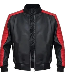 Alternative view of Miami Vice Stunt Team Ryan Gosling Black Leather Jacket