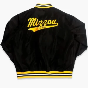 Alternative view of Missouri Tigers Vintage Mizzou Script Black Bomber Jacket