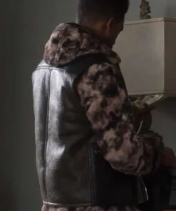 Buy Lovell Adams-Gray Power Book Ghost Dru Tejada Shearling Brown Leather Vest