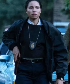 Jurnee Smollett The Order 2024 Black Jacket