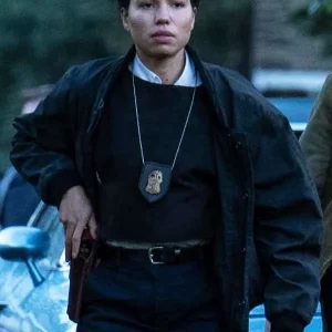 Jurnee Smollett The Order 2024 Black Jacket