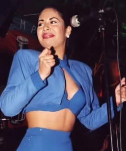 Selena Quintanilla Blue Cropped Jacket