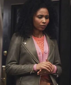 Tara Moore The Irrational Green Leather Jacket