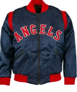 1961 LA Angels Blue Satin Bomber Jacket