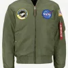Alpha Industries MA-1 Nasa Green Bomber Jacket