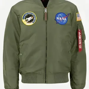 Alpha Industries MA-1 Nasa Green Bomber Jacket
