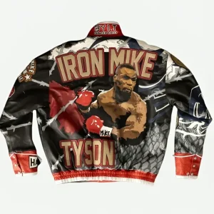 Buy Jake Paul vs Mike Tyson Fight Iron Mike Leather Jacket sale