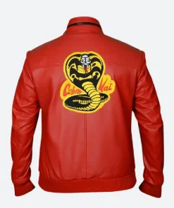 Buy William Zabka Cobra Kai Johnny Lawrence Red Leather Jacket