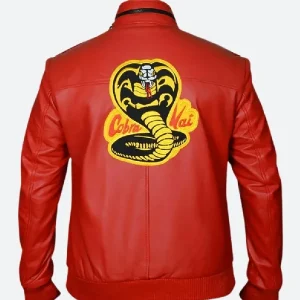 Buy William Zabka Cobra Kai Johnny Lawrence Red Leather Jacket