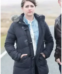 DS Alison McIntosh Shetland S03 Black Shearling Jacket